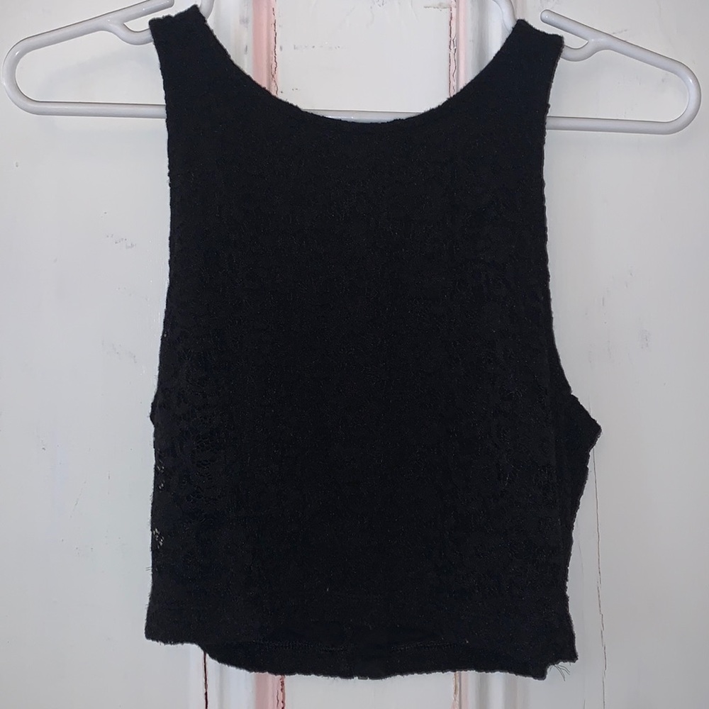 Black lace tank top